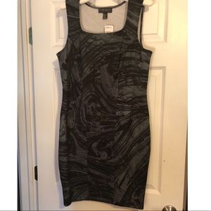 Forever21+ black and gray body con dress.